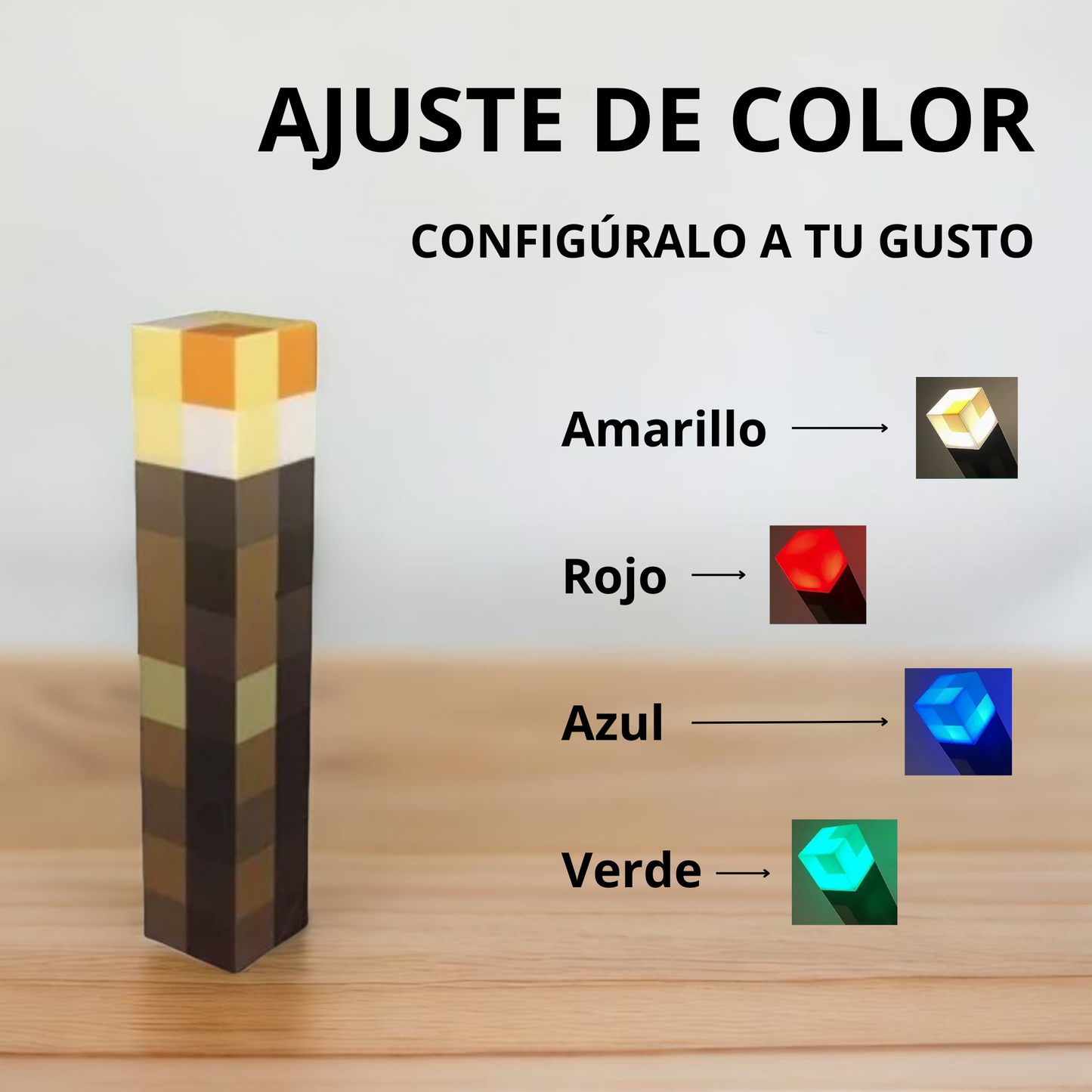 Antorcha de minecraft LED
